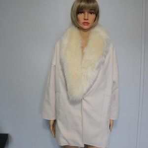 #432 Polyester/fox fur jacket